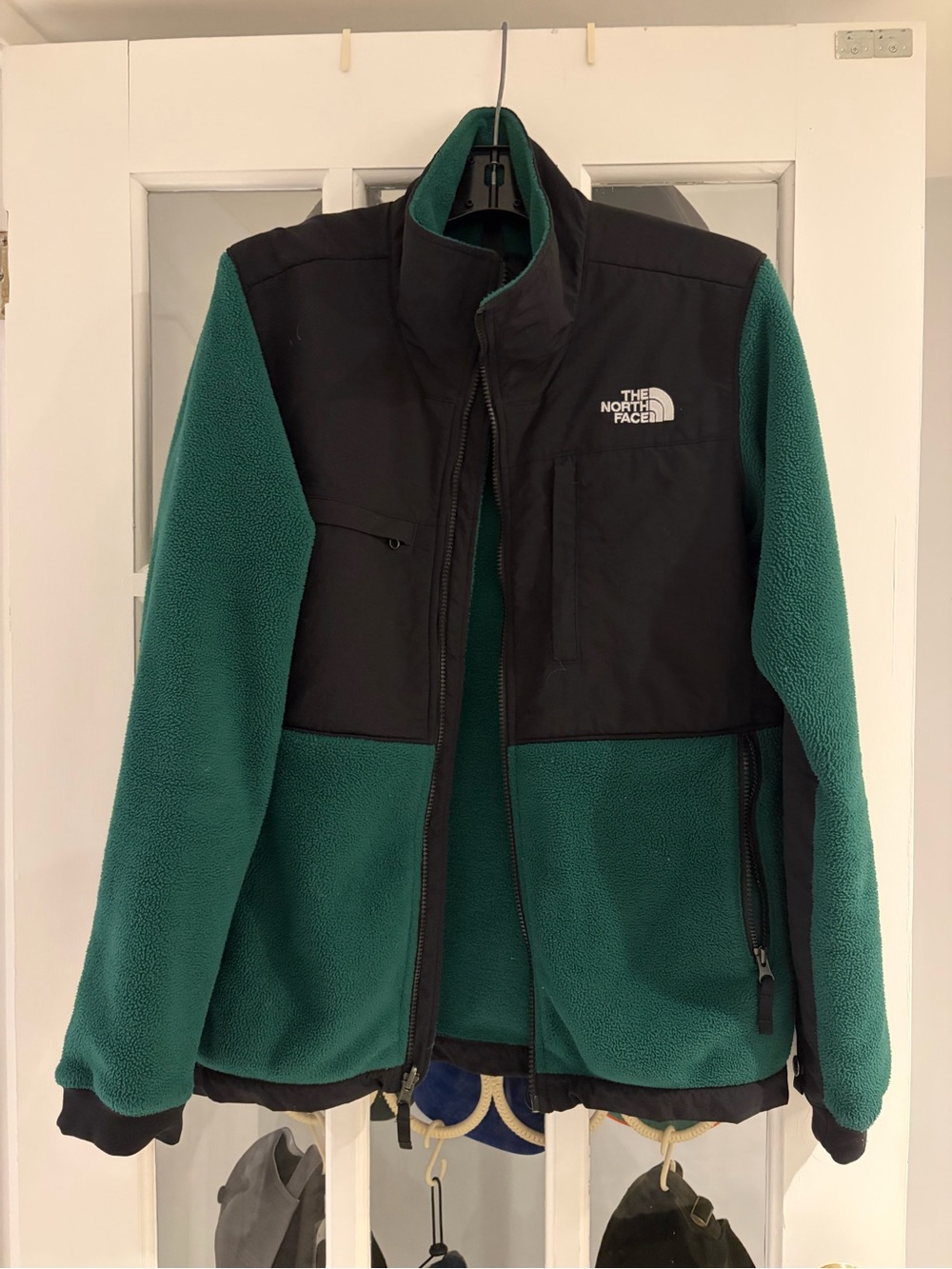 The North Face Green and Black Denali 2 Fleece Jacket